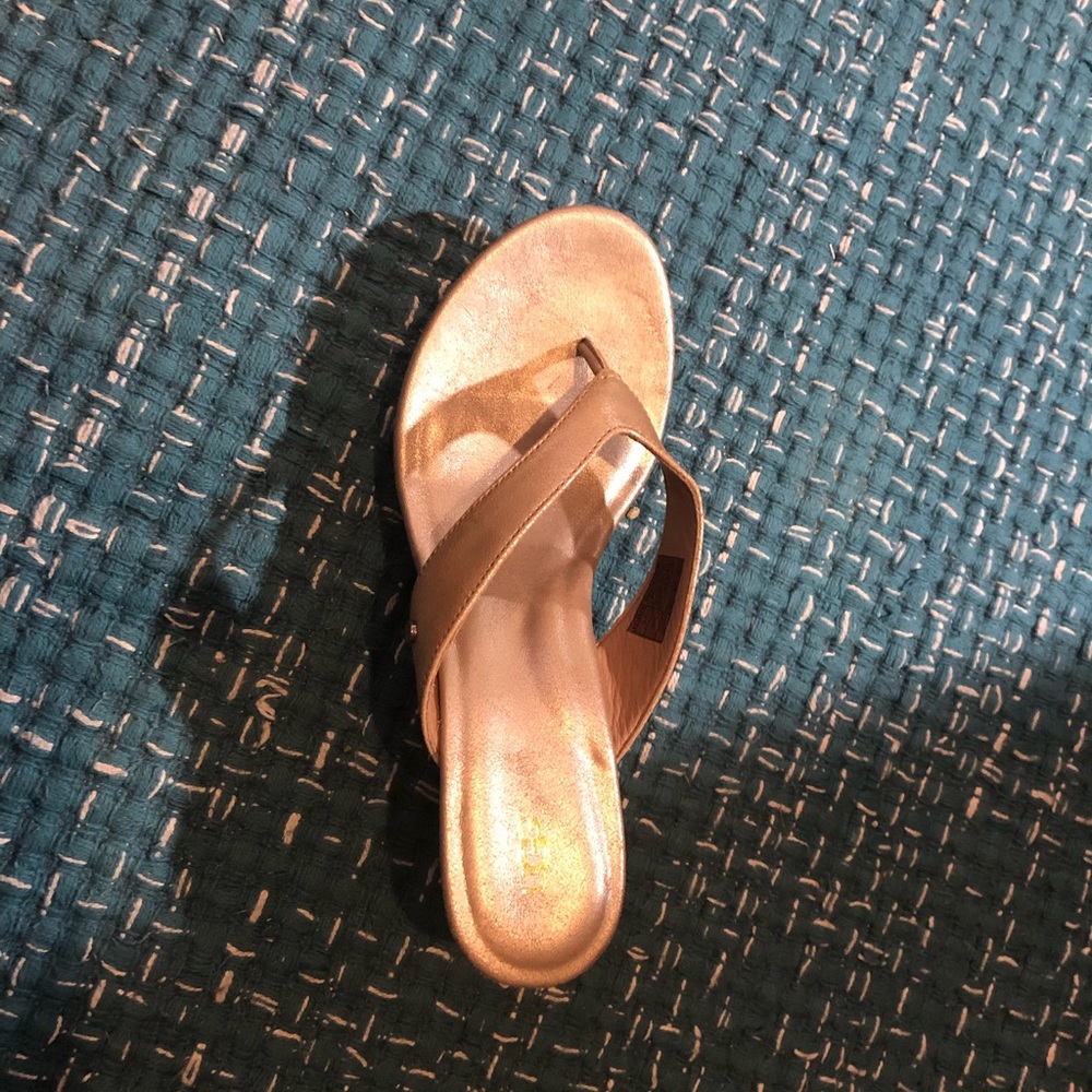 Ugg platform gold metallic sandals